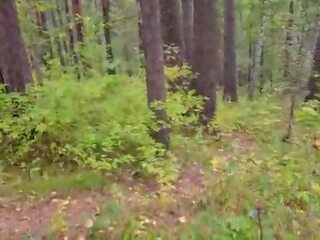 Walking with my stepsister in the forest park&period; adult video blog&comma; Live video&period; - POV