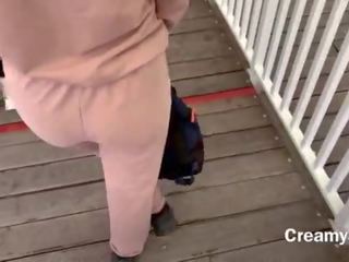 I barely had time to swallow super cum&excl; Risky public x rated video on ferris wheel - CreamySofy